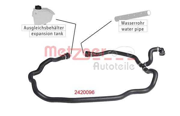 METZGER 2420096 Kühlerschlauch
